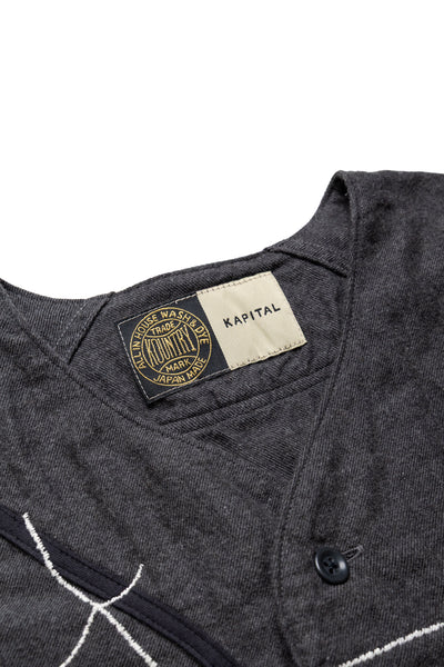 Cotton Wool GREAT KOUNTRY Baseball Shirt (KOUNTRY DREAM CATCH Remake) - Dark Grey