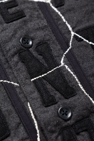 Cotton Wool GREAT KOUNTRY Baseball Shirt (KOUNTRY DREAM CATCH Remake) - Dark Grey