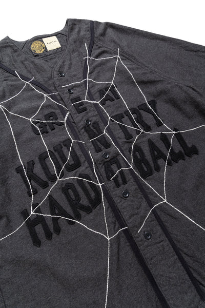 Cotton Wool GREAT KOUNTRY Baseball Shirt (KOUNTRY DREAM CATCH Remake) - Dark Grey