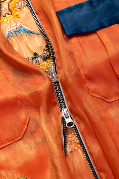 Sheer Pearl Mosquito Guard 2TONES Vietnam JKT - Orange x Blue
