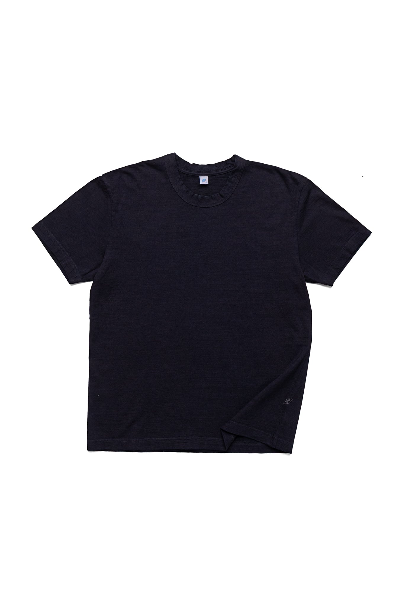 Indigo Jersey Crew Neck T-shirt - Indigo x Black