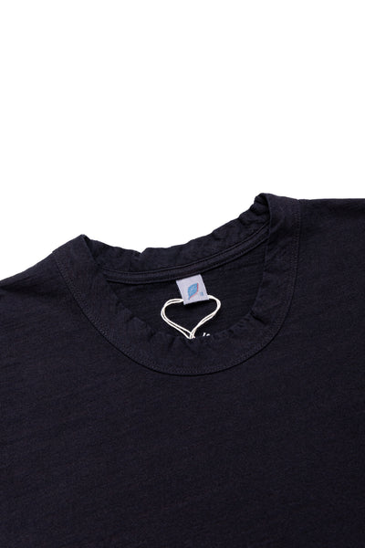 Indigo Jersey Crew Neck T-shirt - Indigo x Black