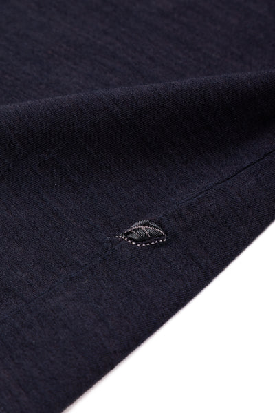Indigo Jersey Crew Neck T-shirt - Indigo x Black
