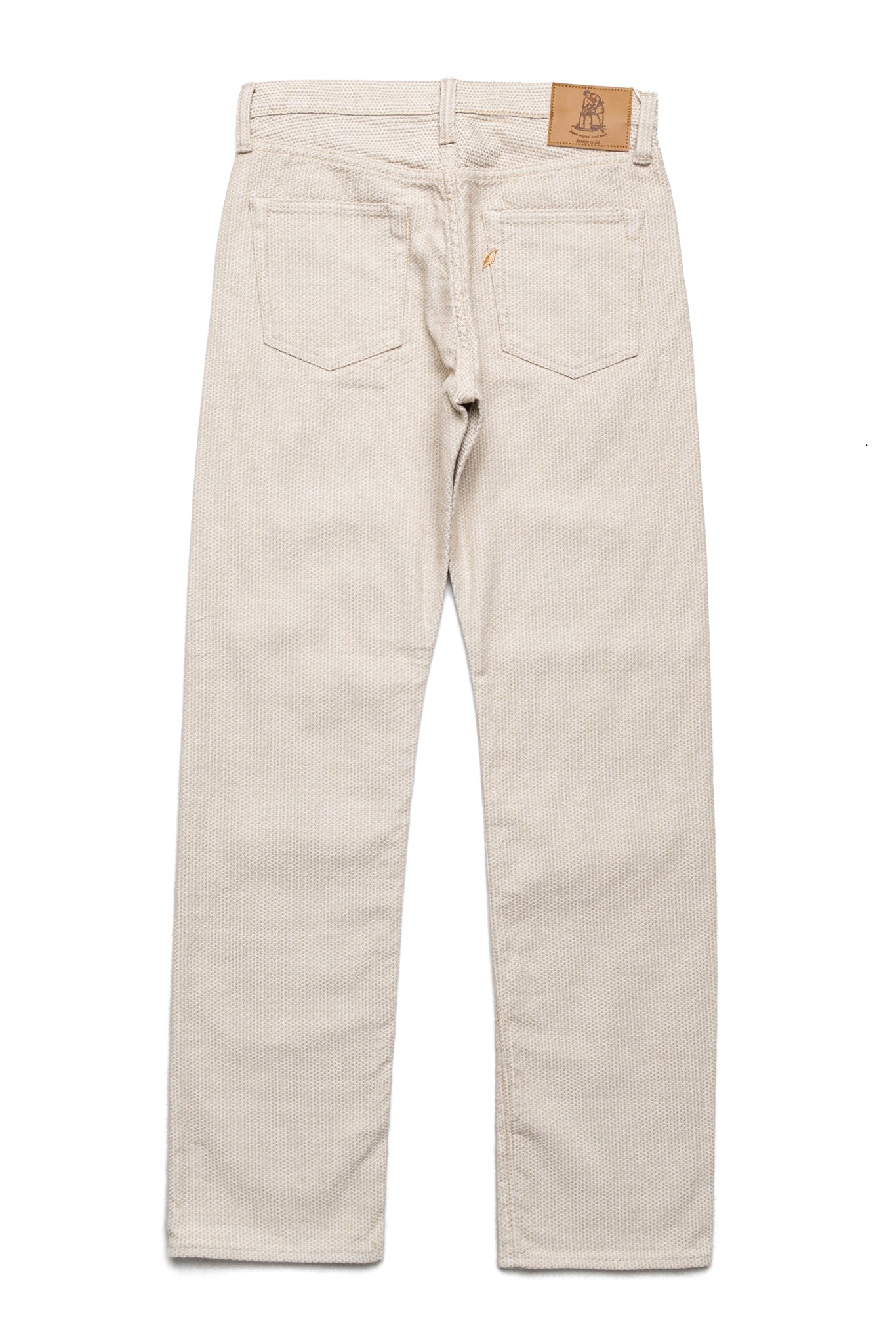 1178-IV 12oz Sashiko 5P Pants Regular Fit - Ivory x Beige