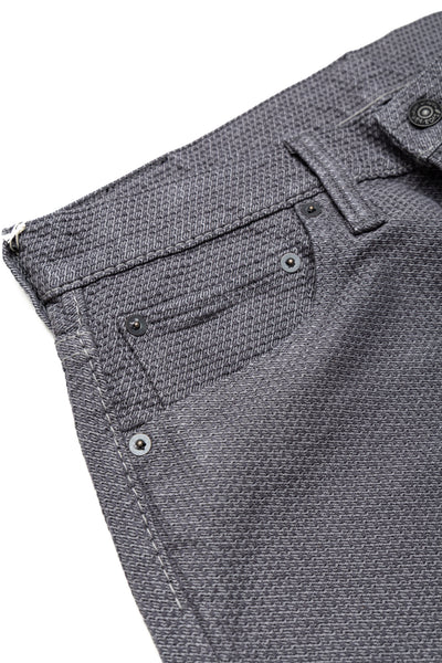1178-GRY 12oz Sashiko 5P Pants Regular Fit - Heather Grey x Black