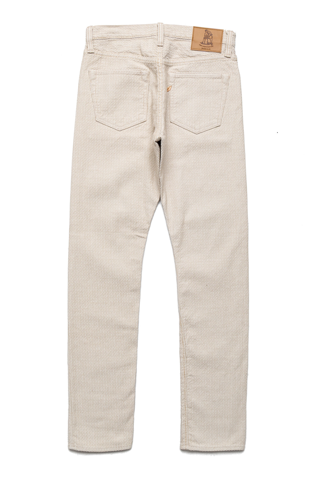 1177-IV 12oz Sashiko 5P Pants Relax Tapered - Ivory x Beige – BLUE