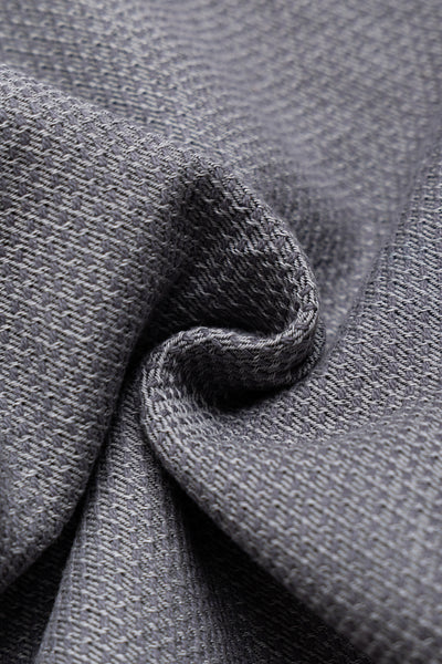 1177-GRY 12oz Sashiko 5P Pants Relax Tapered - Heather Grey x Black