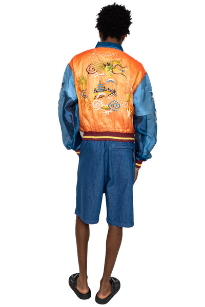 Sheer Pearl Mosquito Guard 2TONES Vietnam JKT - Orange x Blue