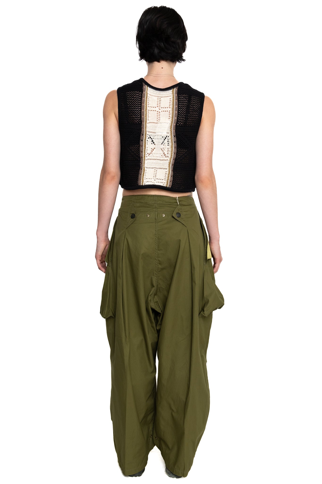 Combed Gabergine AOZAI Cargo Pants - Khaki