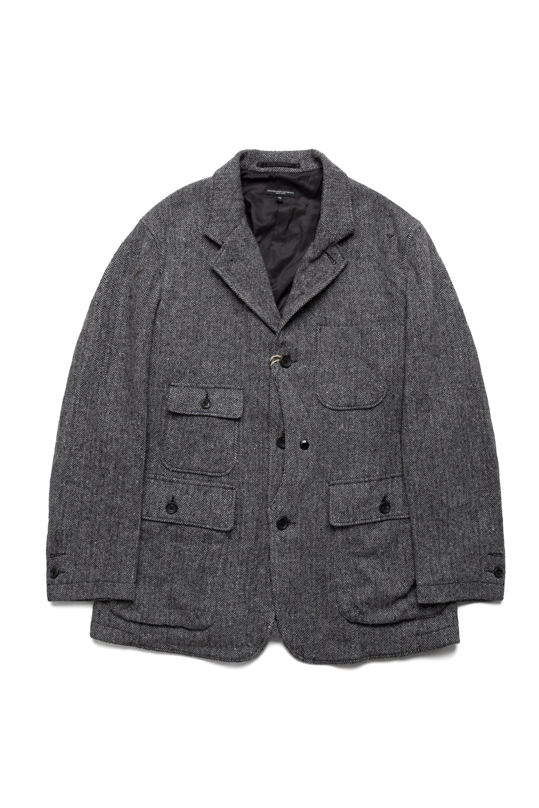Engineered Garments Upland Jacket Poly Wool Herringbone - Grey