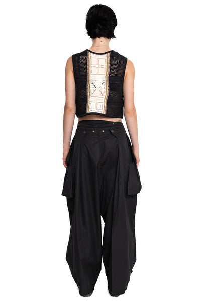 Combed Gabergine AOZAI Cargo Pants - Black