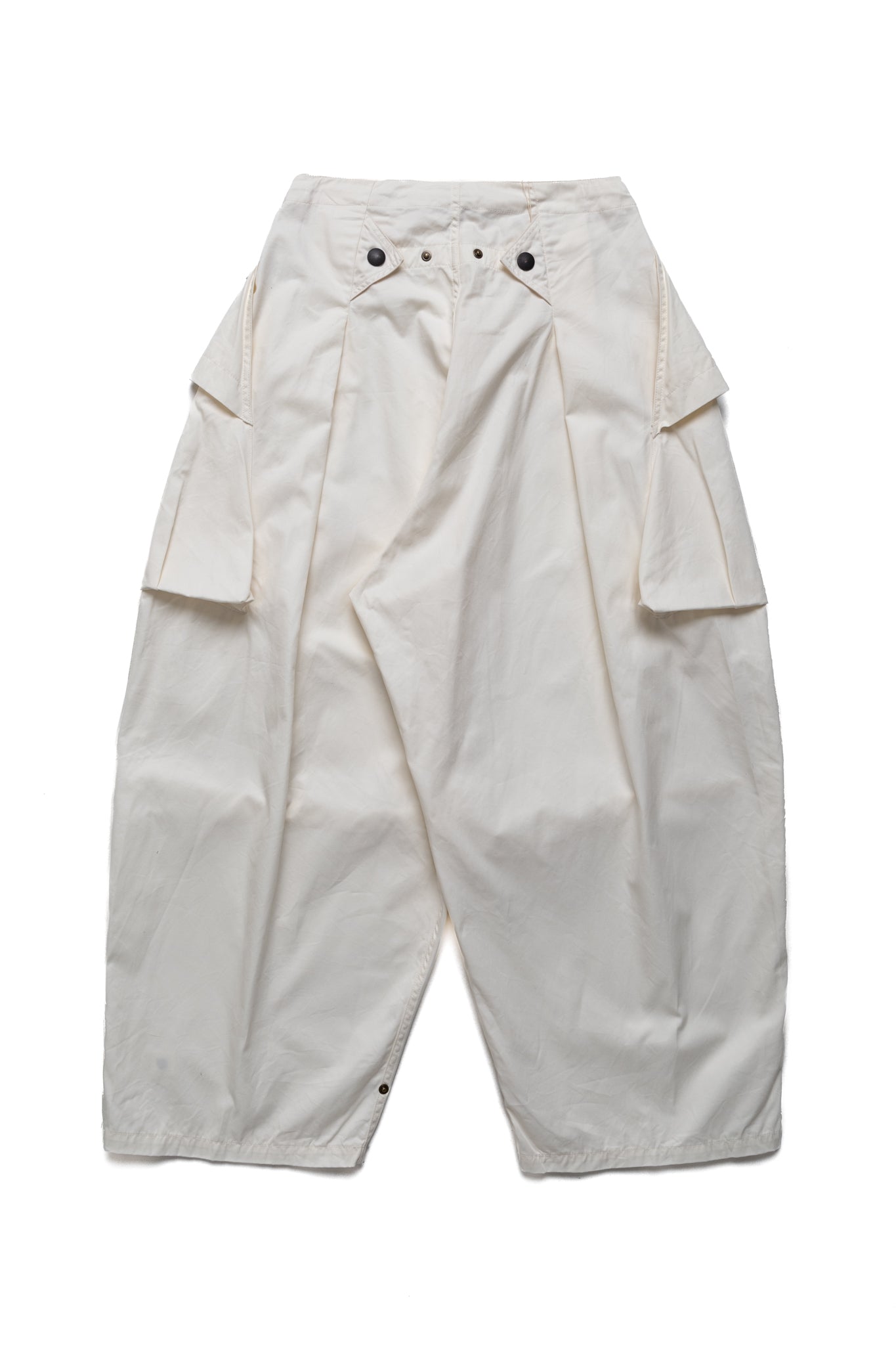 Combed Gabergine AOZAI Cargo Pants - White