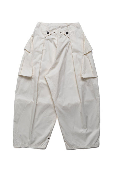 Combed Gabergine AOZAI Cargo Pants - White
