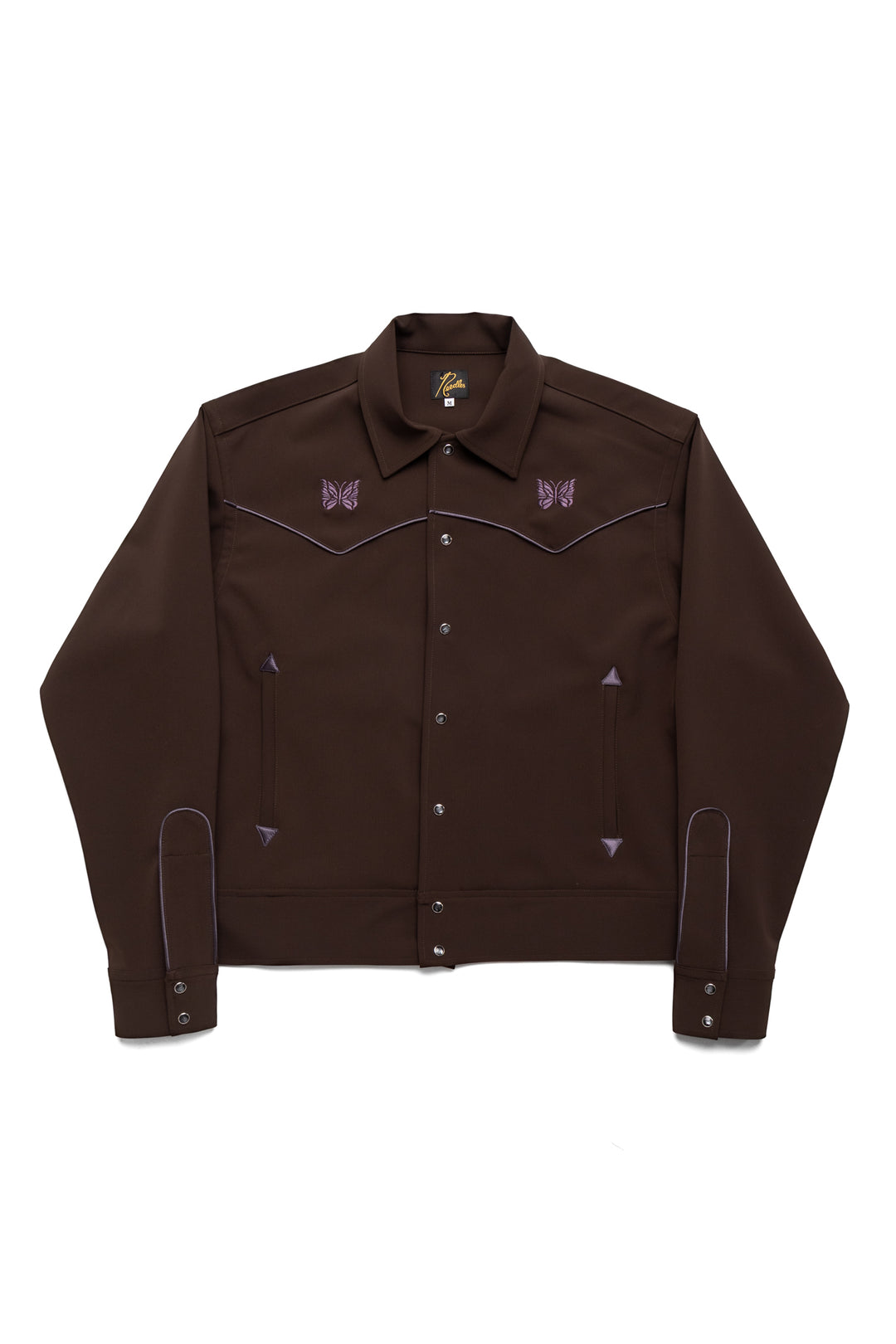 NEEDLES Piping Cowboy Jacket Poly Double Cloth - Brown – BLUE IN