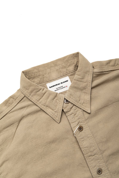 Tropical Weather Dobby Shirt Western Fit - Beige