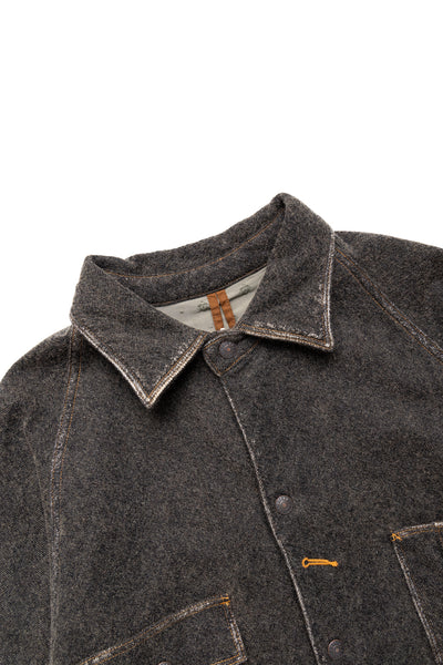 Twill Aging Wool CACTUS Coverall - Fade Charcoal