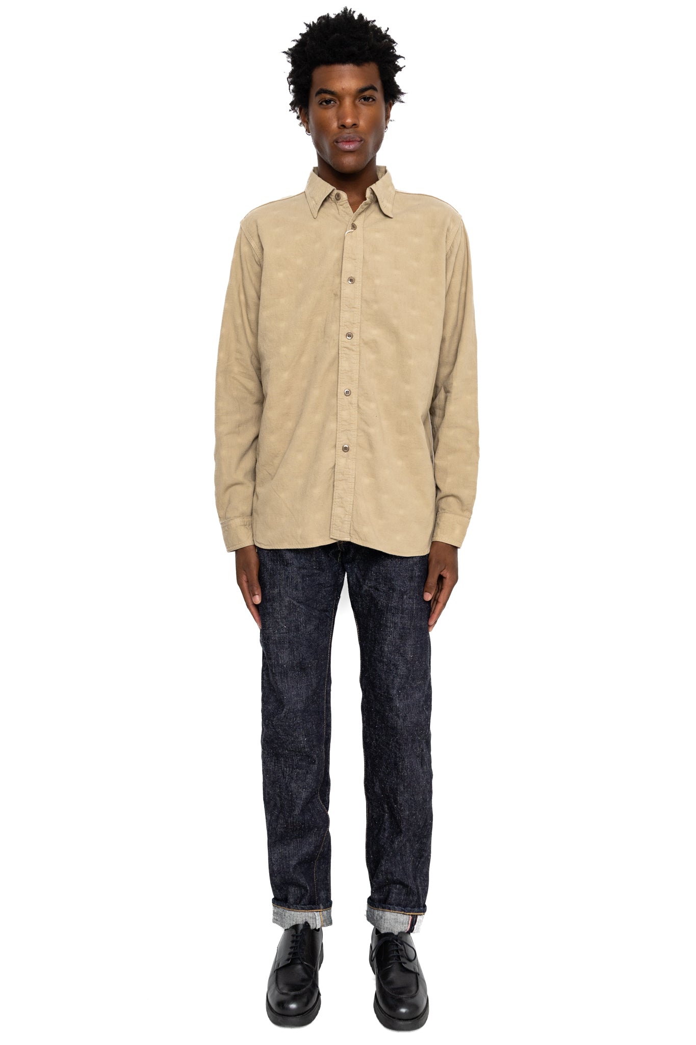 Tropical Weather Dobby Shirt Western Fit - Beige