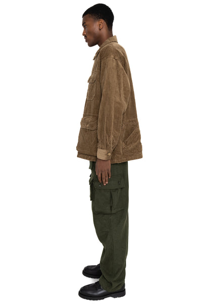 Suffolk Shirt Jacket Cotton 4.5W Corduroy - Khaki
