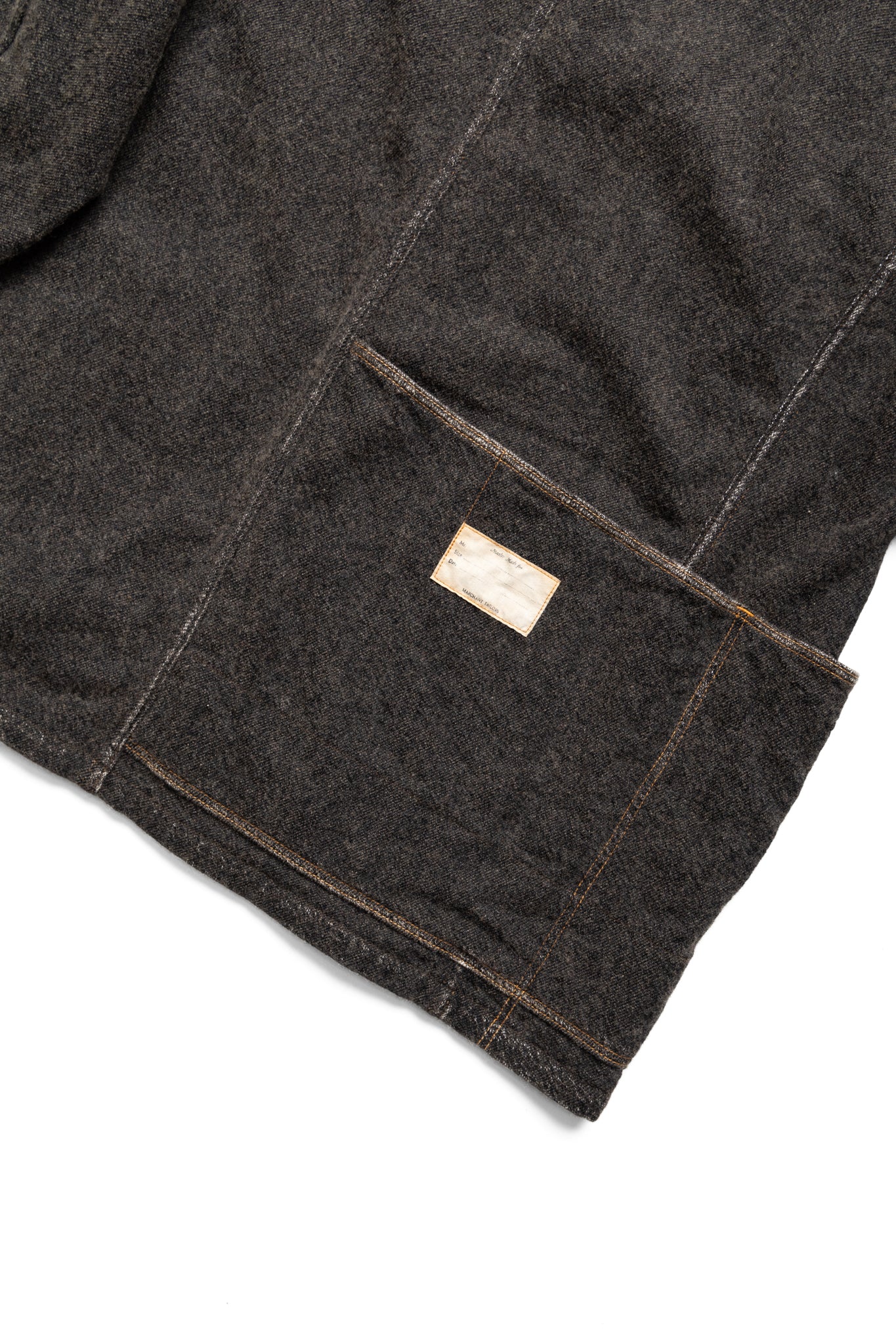 Twill Aging Wool CACTUS Coverall - Fade Charcoal