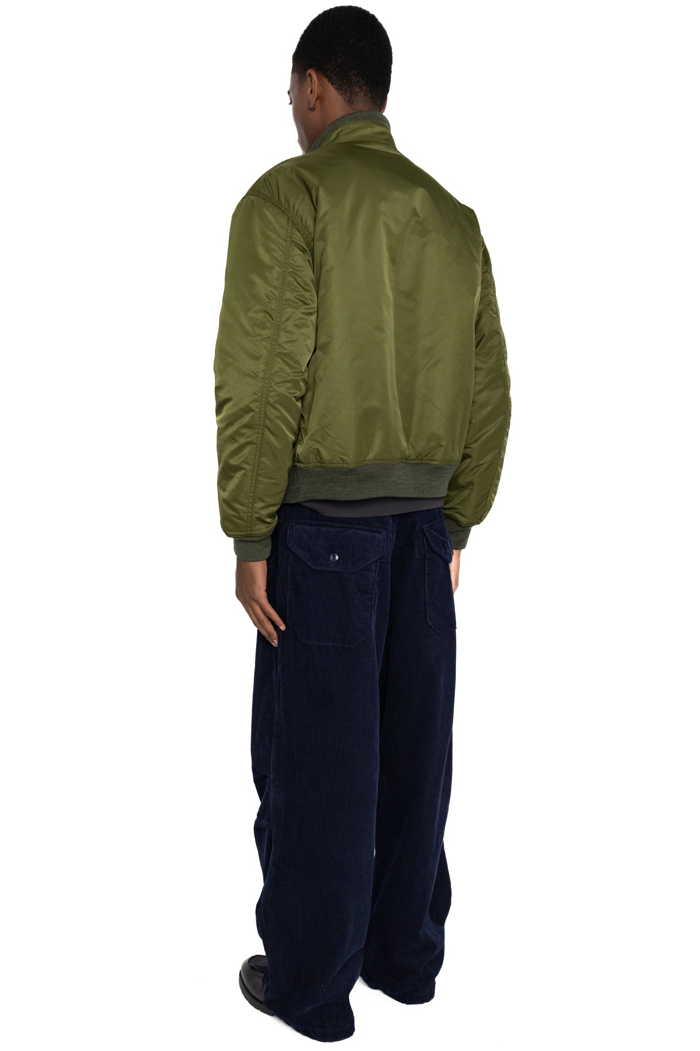 LL Jacket Flight Satin Nylon - Olive