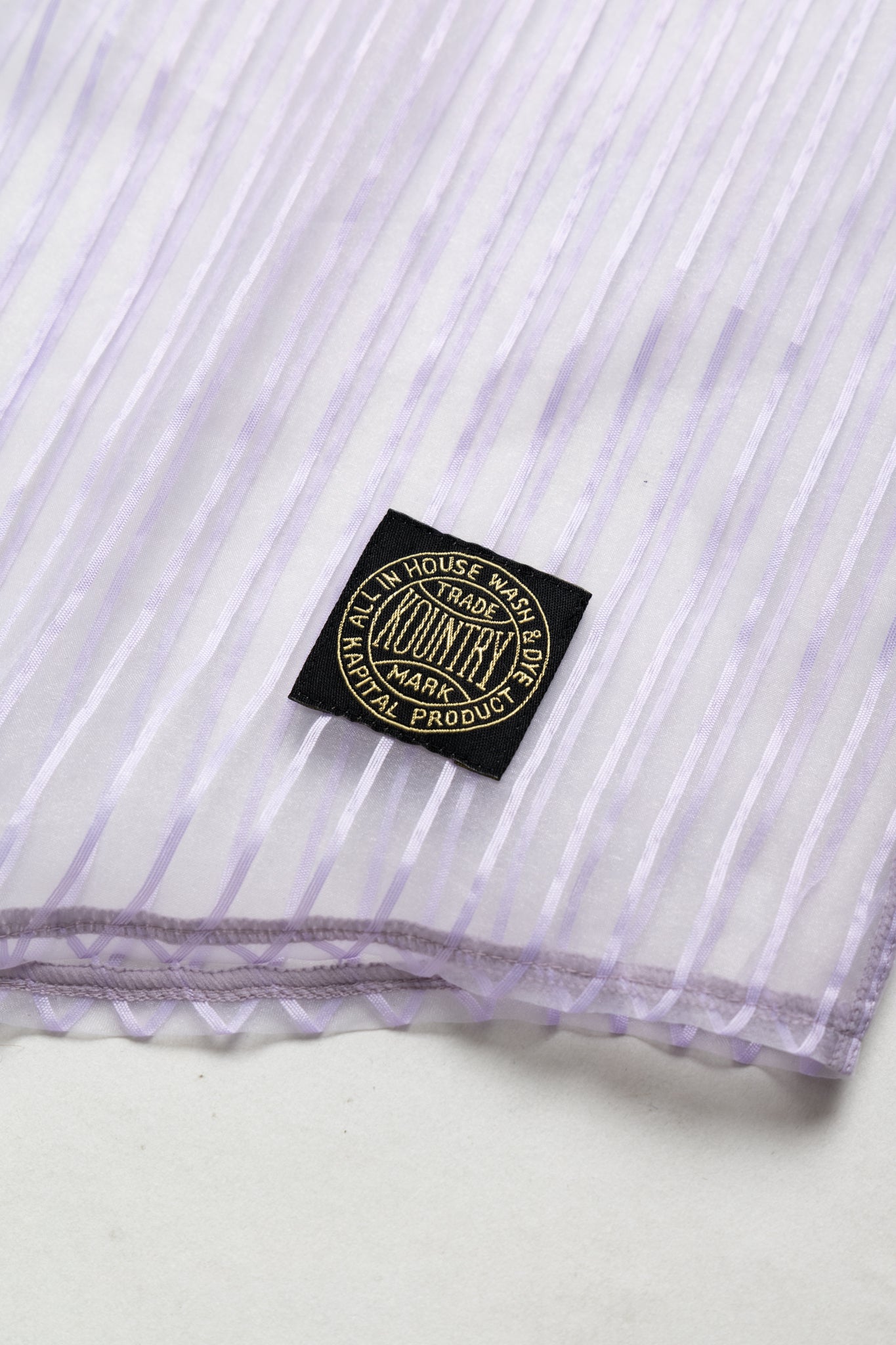Sheer Stripe GREAT KOUNTRY Baseball Shirt - Light Purple