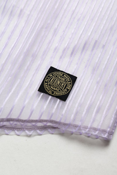 Sheer Stripe GREAT KOUNTRY Baseball Shirt - Light Purple