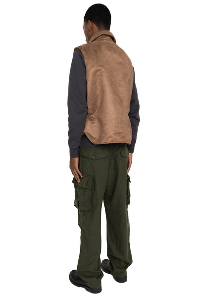 LL Vest Polyester Fake Suede - Khaki