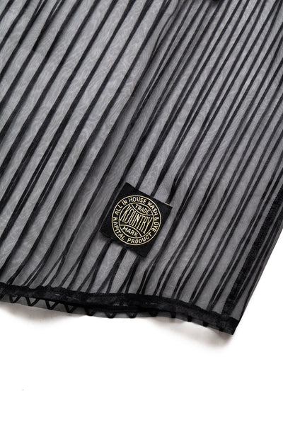 Sheer Stripe GREAT KOUNTRY Baseball Shirt - Black