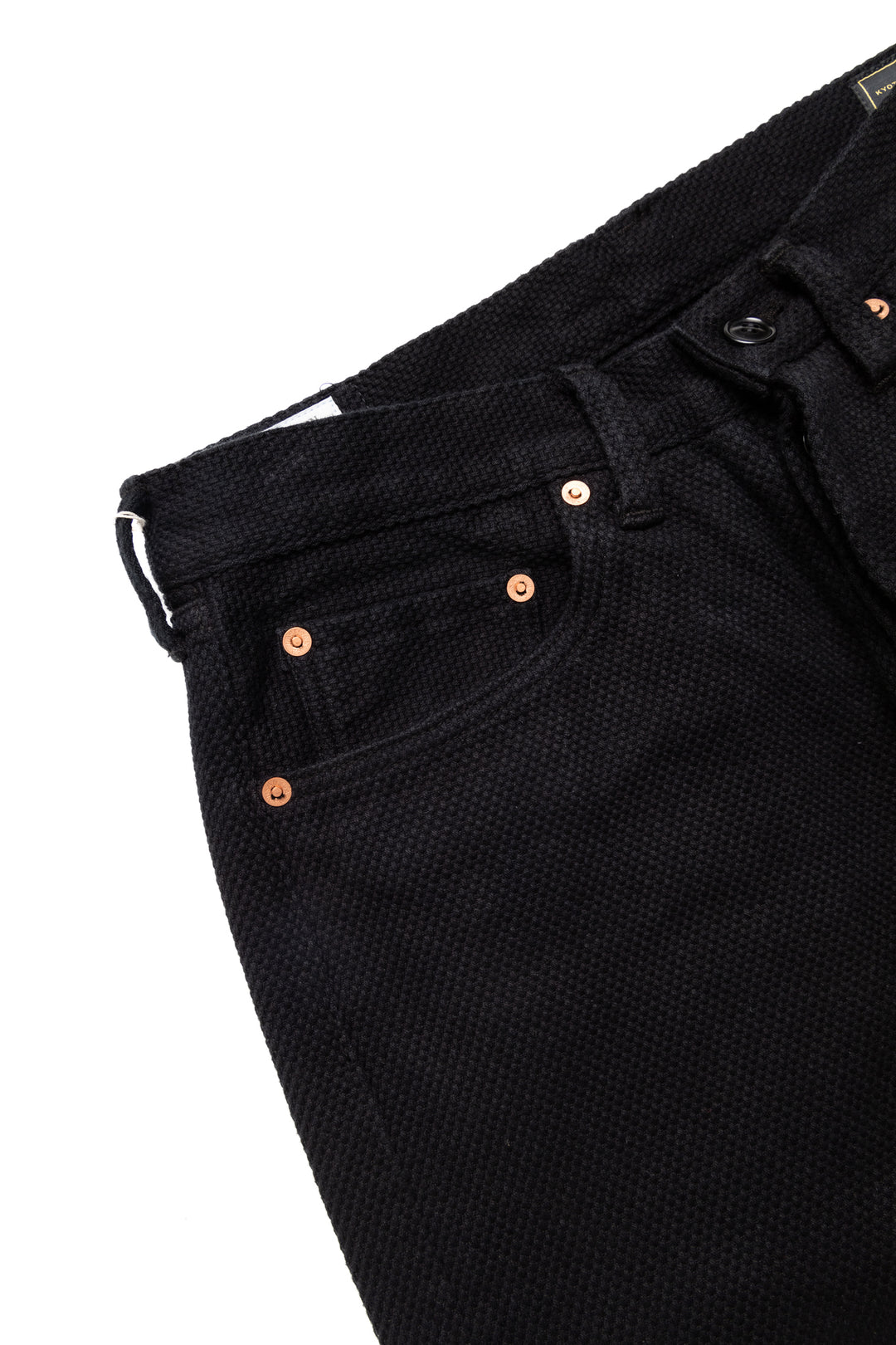 1877S Kyoto Black Dyeing Sashiko Jeans Slim Straight – BLUE