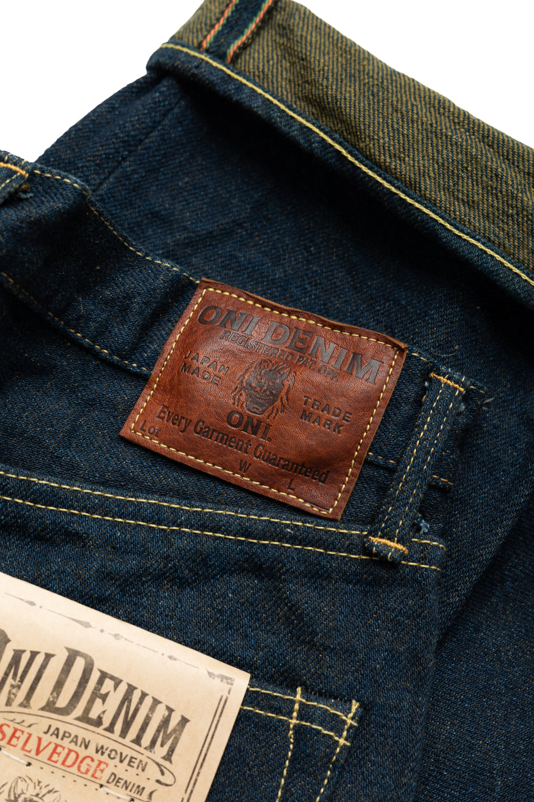 Oni Denim 288ZR-OLV Regular Straight 20oz Secret Denim - Indigo x