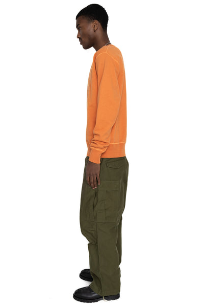 Set-In Crew Neck Sweatshirt - Orange