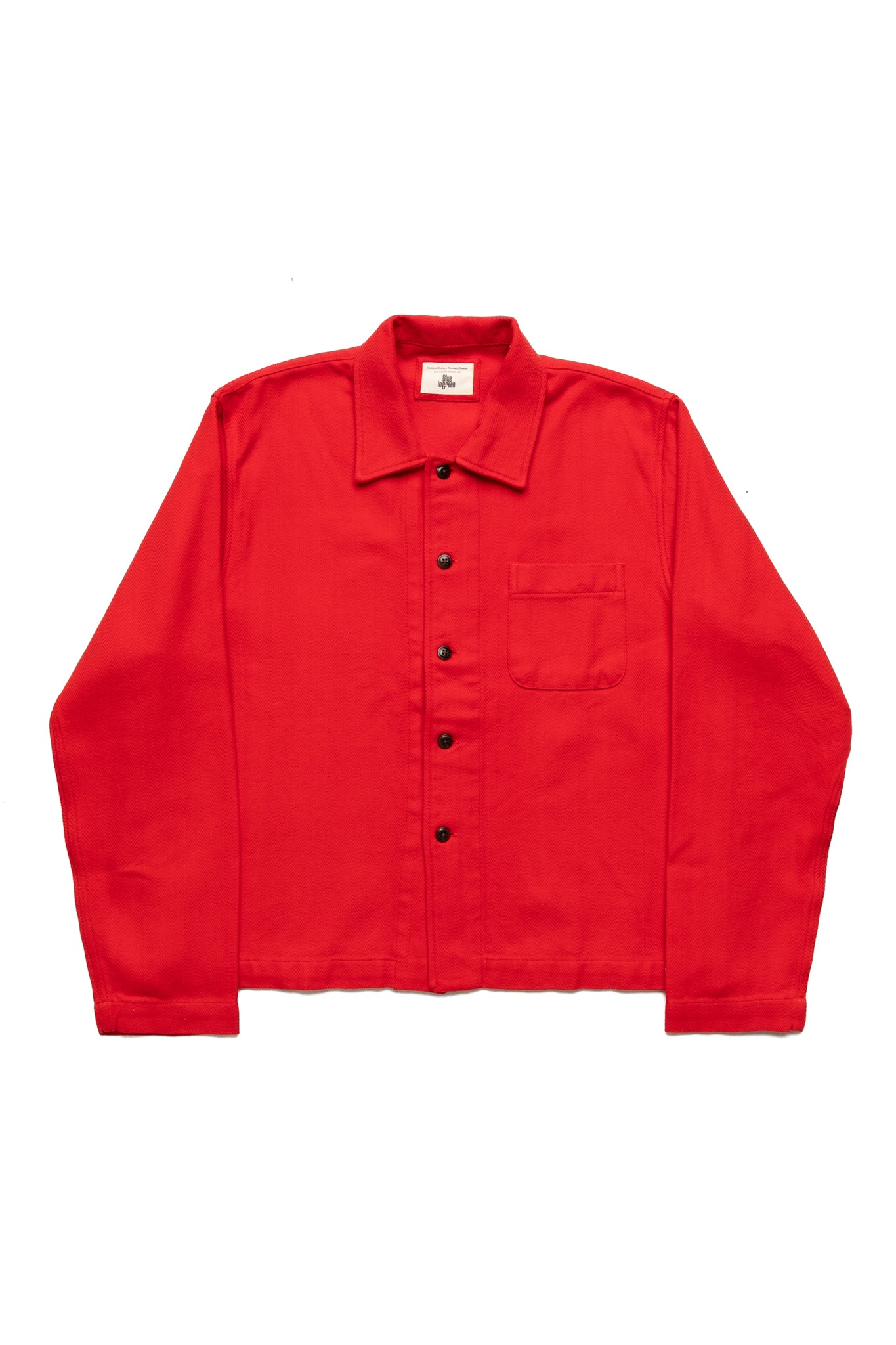 Shirt Jacket (Blue in Green Fit) - Red