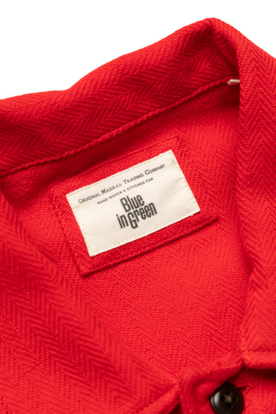 Shirt Jacket (Blue in Green Fit) - Red