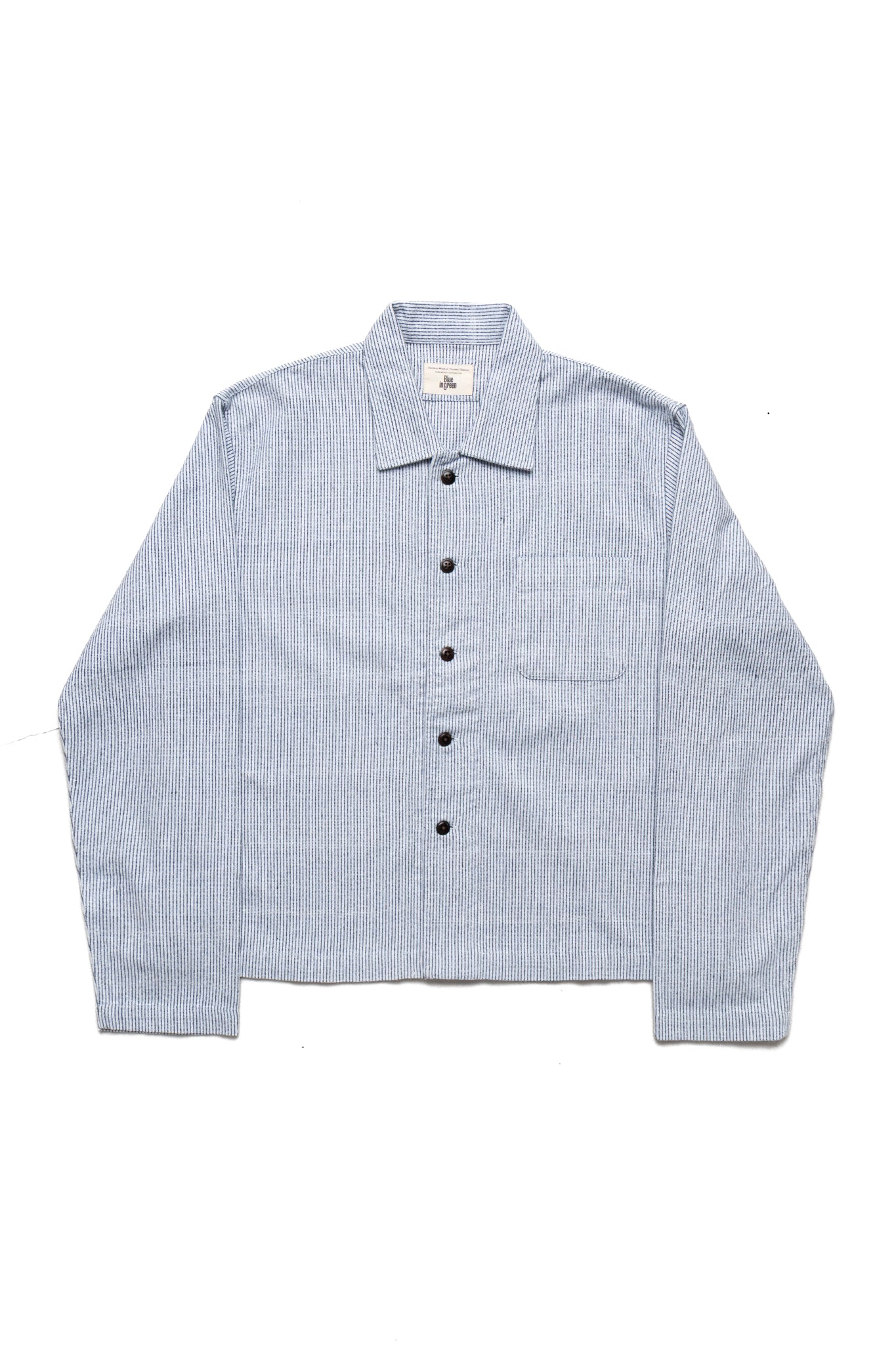 Shirt Jacket (Blue in Green Fit) - Stripe