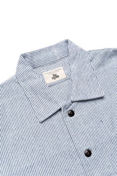Shirt Jacket (Blue in Green Fit) - Stripe
