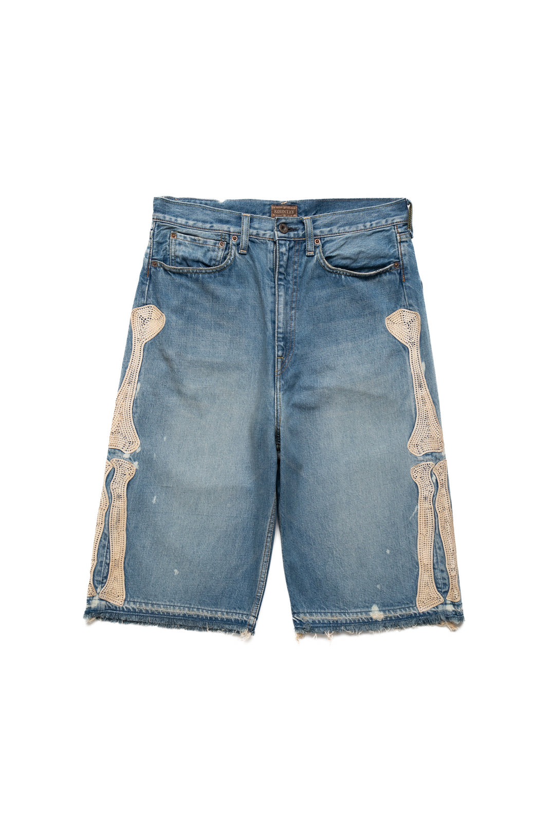 Kapital 14oz Denim 5P Shorts (BONE Embroidery) – BLUE IN GREEN SOHO