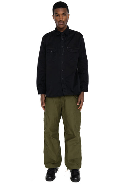 L/S Herringbone Work Shirt - Black