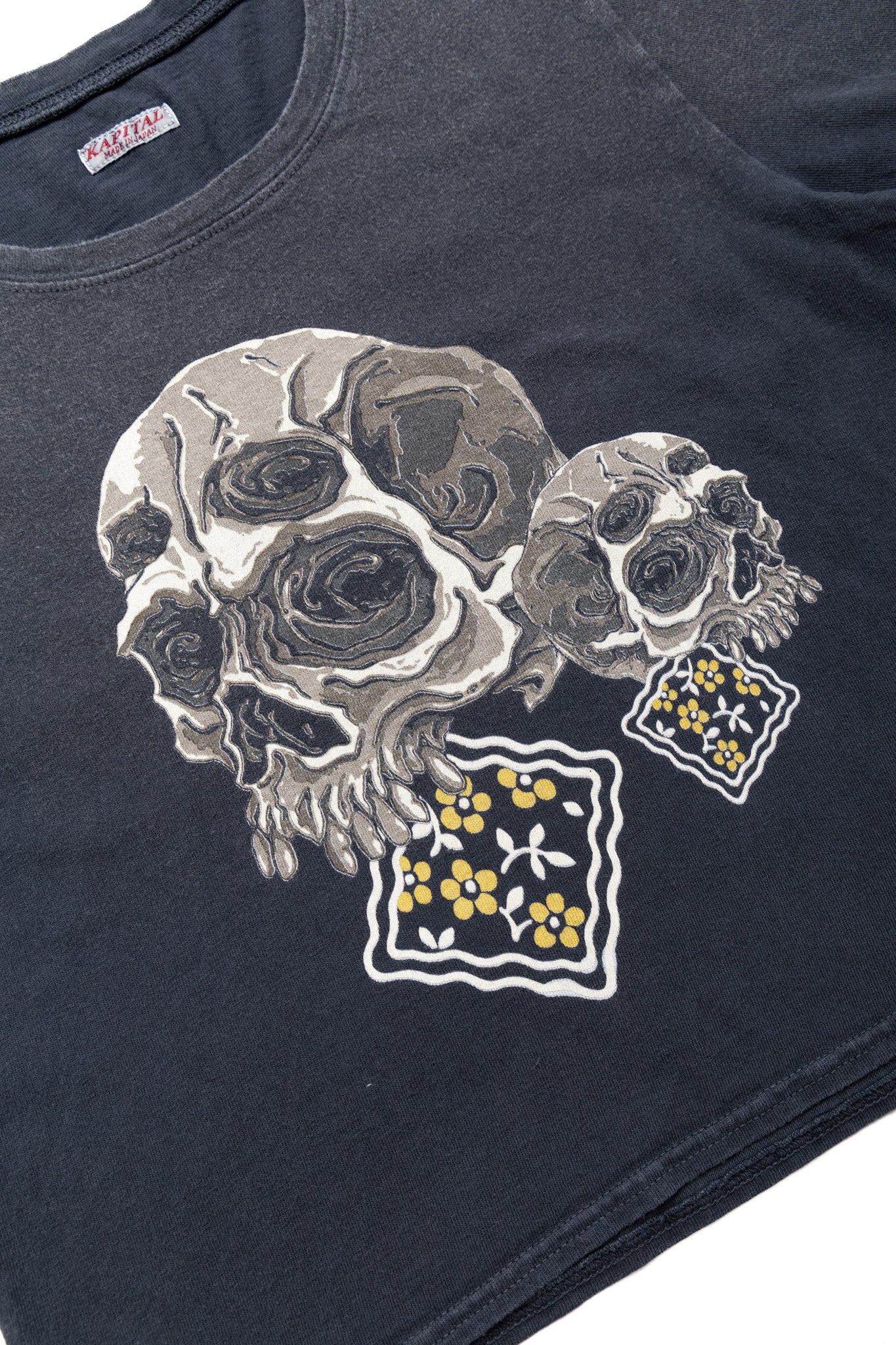 20/- Jersey Cropped T (PECKISH Rain Skull) - Black