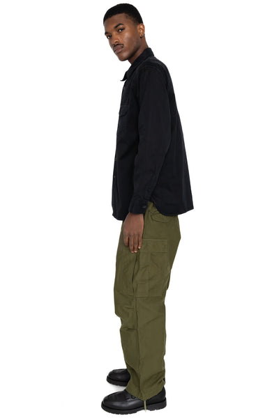 L/S Herringbone Work Shirt - Black