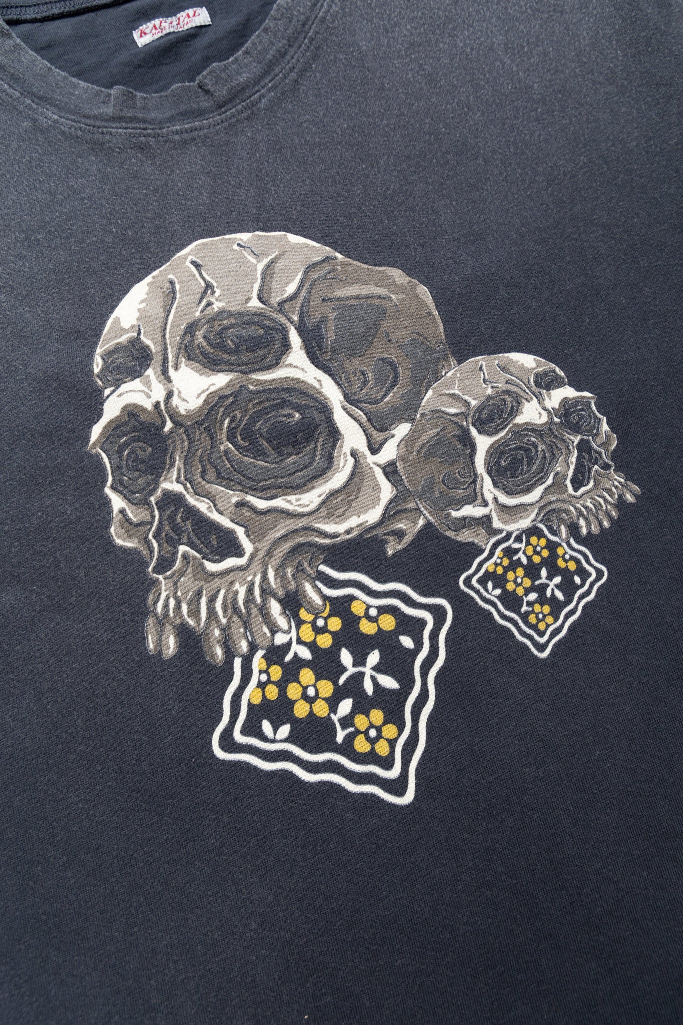 20/- Jersey Crew T (PECKISH Rain Skull) - Black