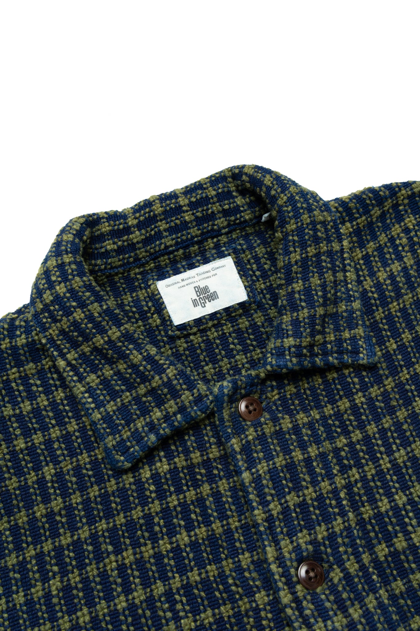 Shirt Jacket (Blue in Green Fit) - Navy x Olive