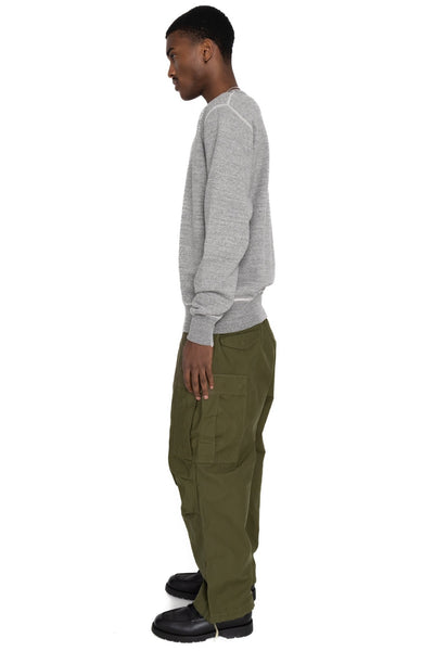 Set-In Crew Neck Sweatshirt - H. Grey