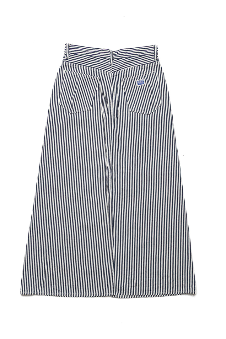 【希少レア】90s Kapital Hickory Cotton Skirt Kapital 10oz Hickoree High Waisted Maxi Skirt – BLUE IN