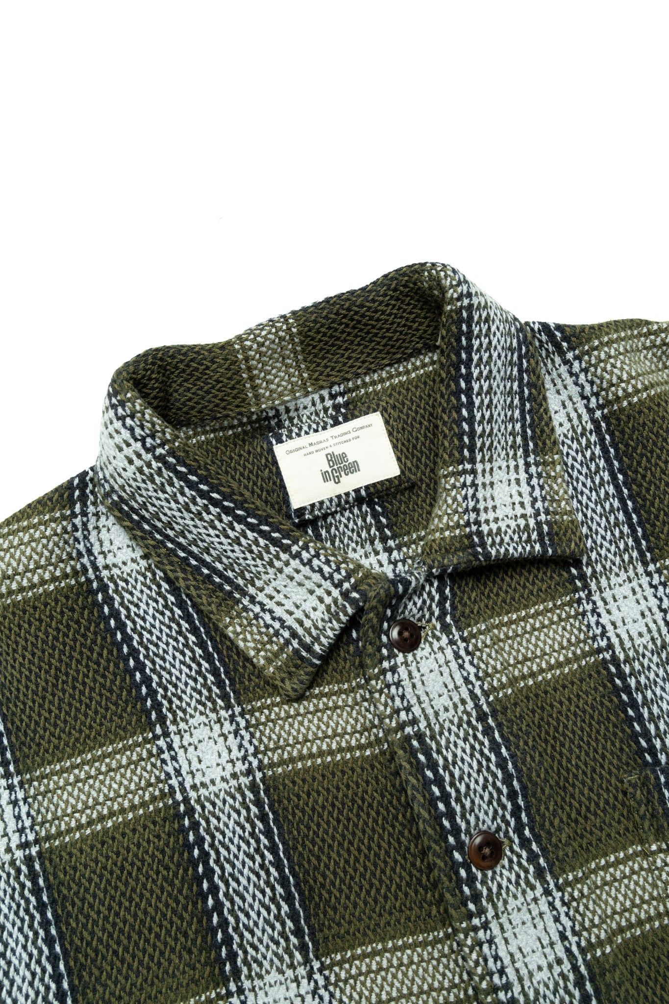 Shirt Jacket (Blue in Green Fit) - Olive Check