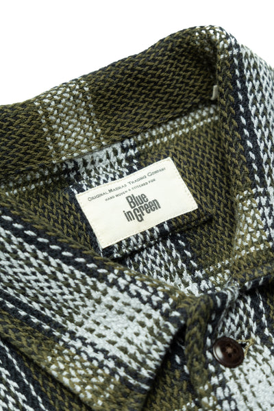 Shirt Jacket (Blue in Green Fit) - Olive Check