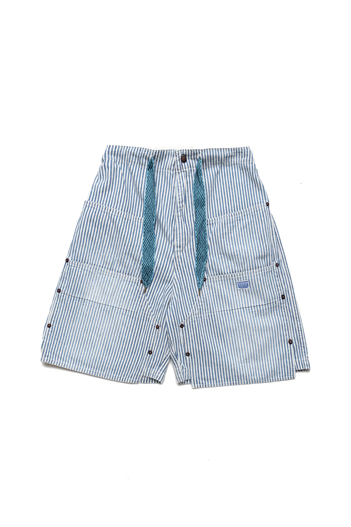 KAPITAL 10oz ヒッコリーWニー イージーショーツ Kapital 10oz Hickoree W-Knee EASY Shorts – BLUE IN GREEN SOHO