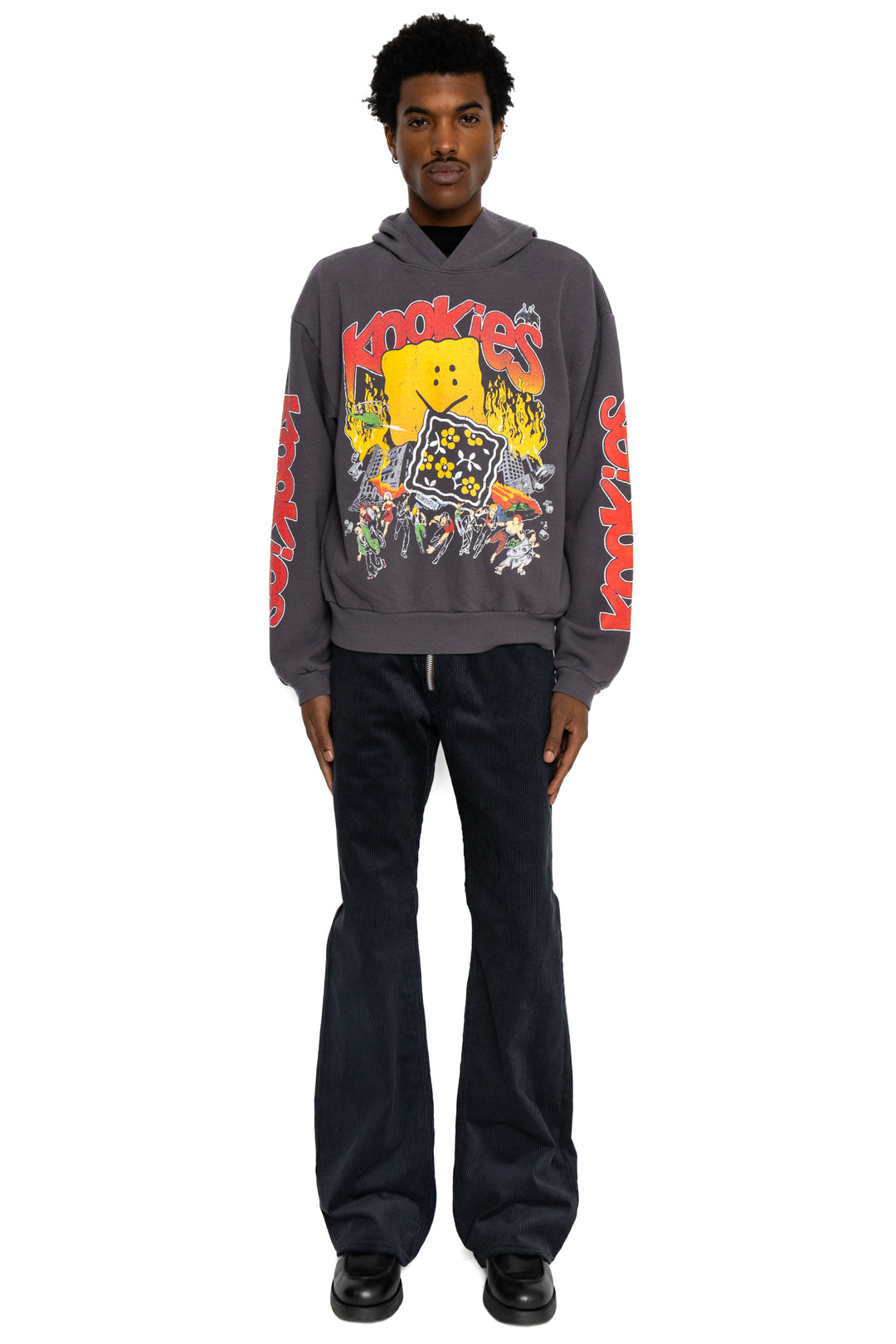Kapital SWT Knit Hoodie (BUSTER PECKISH RAINBOWY) -Ink Black Kapital SWT Knit Hoodie (BUSTER PECKISH RAINBOWY) -Ink Black