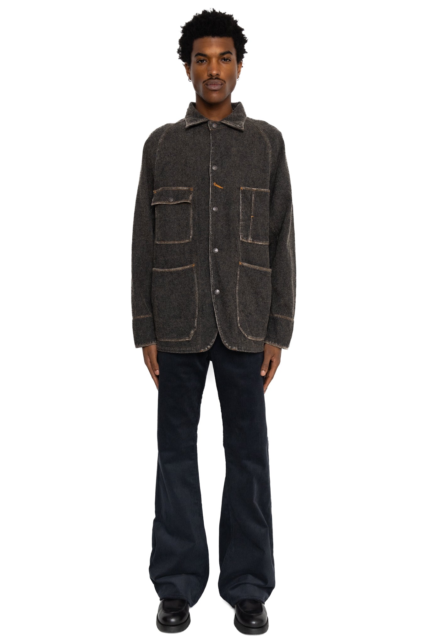 Twill Aging Wool CACTUS Coverall - Fade Charcoal