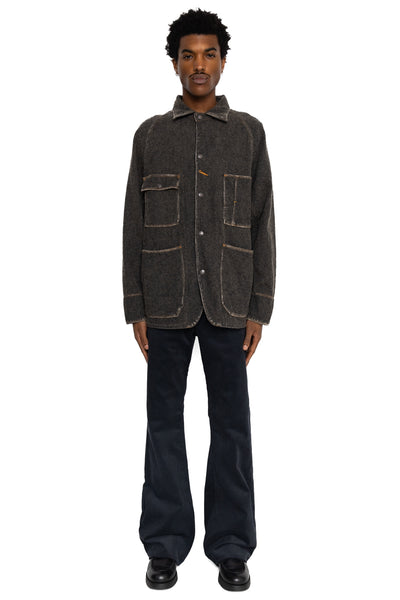 Twill Aging Wool CACTUS Coverall - Fade Charcoal
