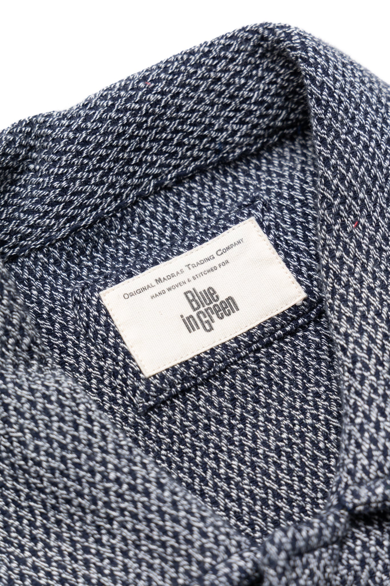Shirt Jacket (Blue in Green Fit) - Navy Chevron Weave